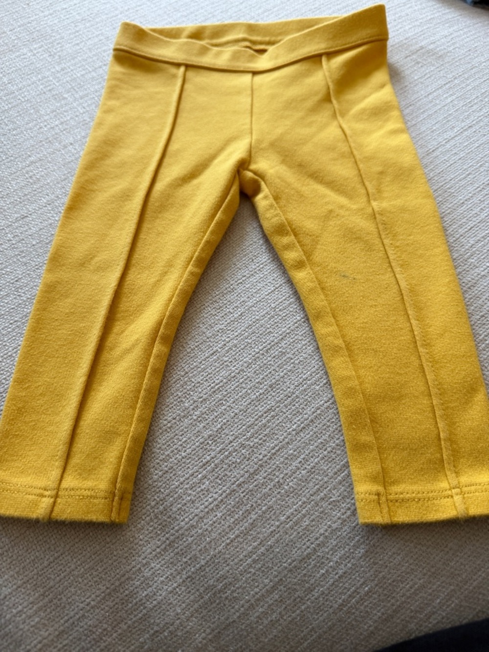 Kids Yellow Pull-On Ponte Leggings